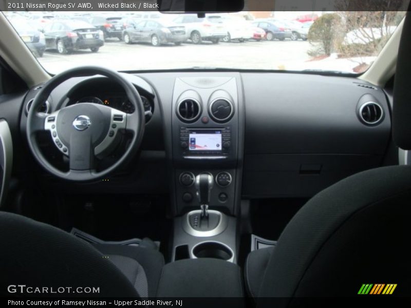 Wicked Black / Black 2011 Nissan Rogue SV AWD