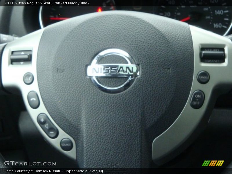 Wicked Black / Black 2011 Nissan Rogue SV AWD