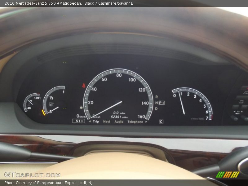 Black / Cashmere/Savanna 2010 Mercedes-Benz S 550 4Matic Sedan
