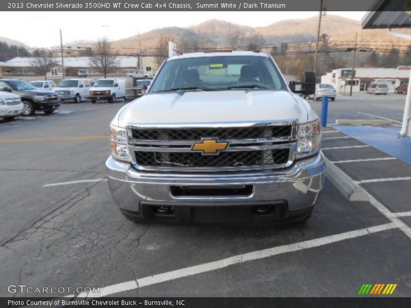 Summit White / Dark Titanium 2013 Chevrolet Silverado 3500HD WT Crew Cab 4x4 Chassis