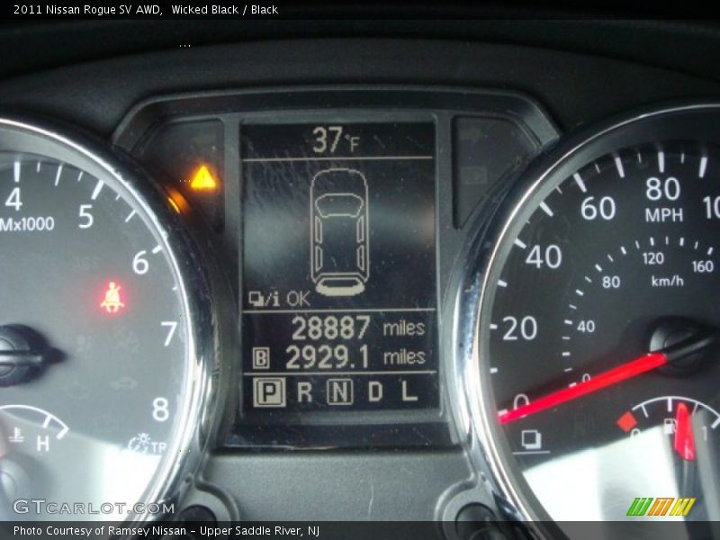 Wicked Black / Black 2011 Nissan Rogue SV AWD