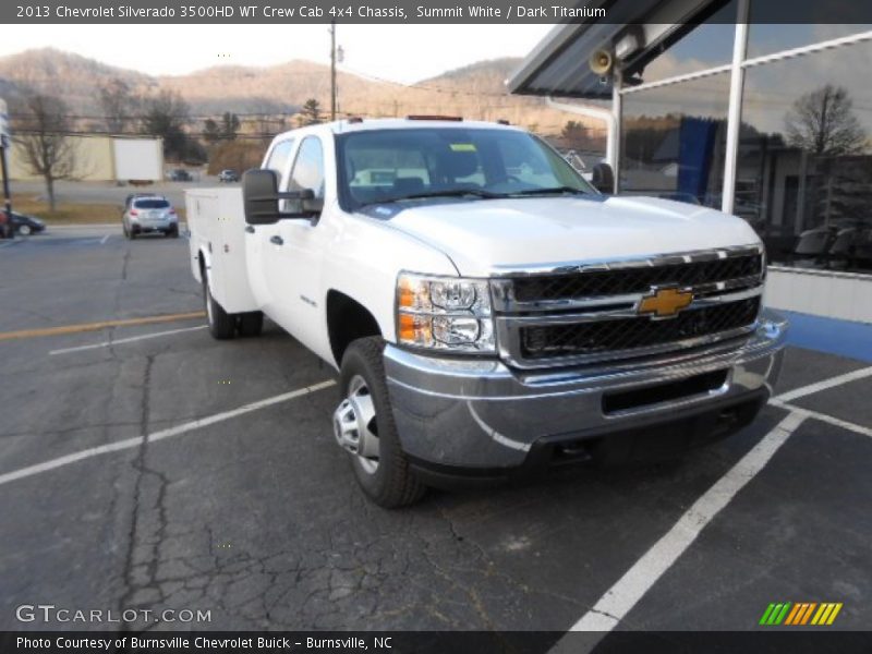 Summit White / Dark Titanium 2013 Chevrolet Silverado 3500HD WT Crew Cab 4x4 Chassis