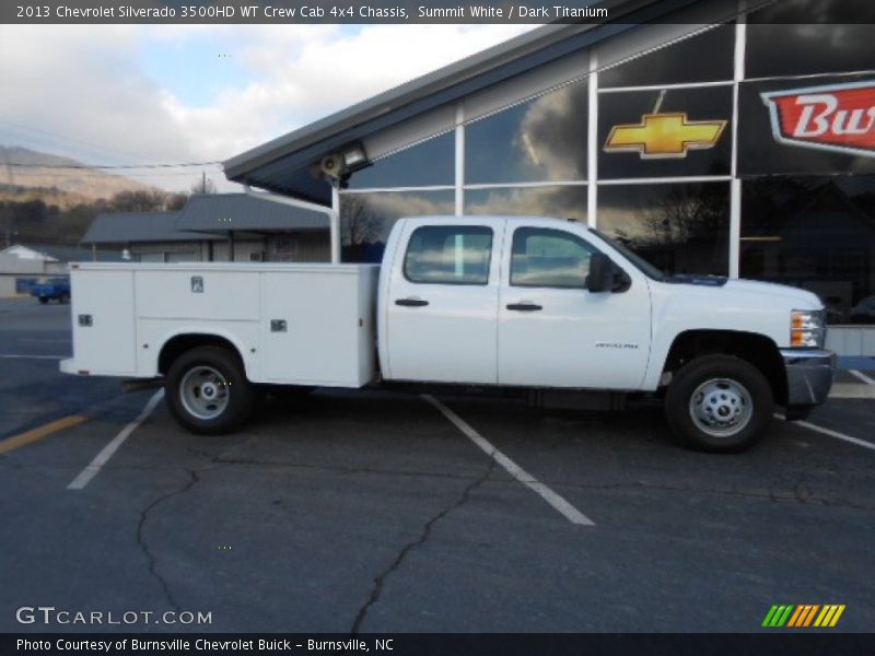 Summit White / Dark Titanium 2013 Chevrolet Silverado 3500HD WT Crew Cab 4x4 Chassis