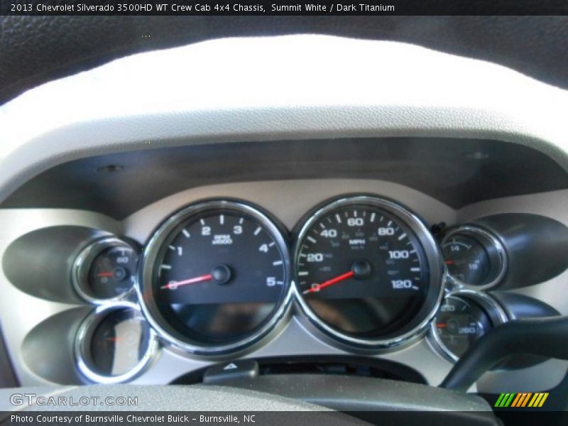 Summit White / Dark Titanium 2013 Chevrolet Silverado 3500HD WT Crew Cab 4x4 Chassis