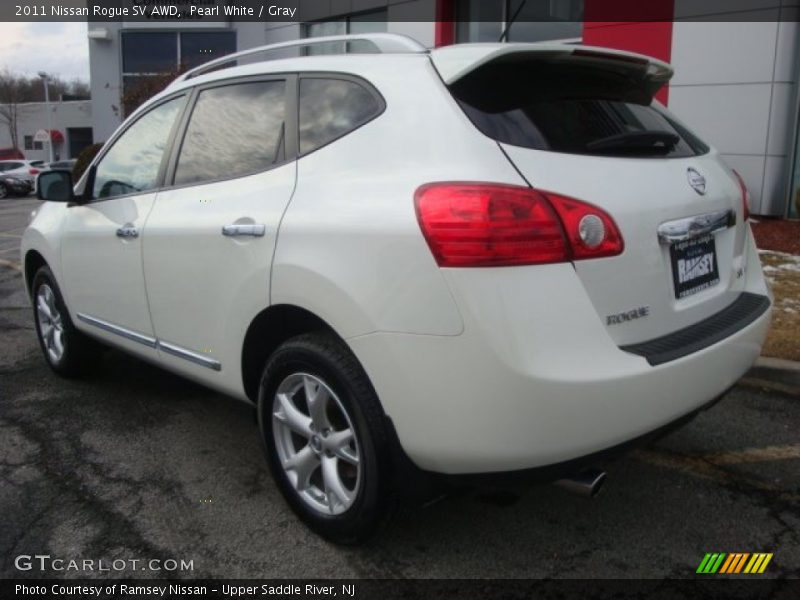 Pearl White / Gray 2011 Nissan Rogue SV AWD