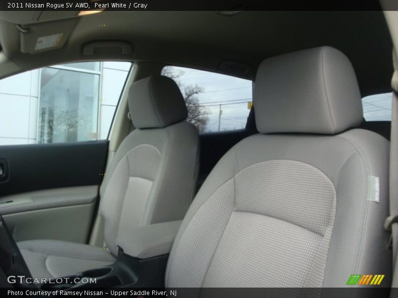 Pearl White / Gray 2011 Nissan Rogue SV AWD