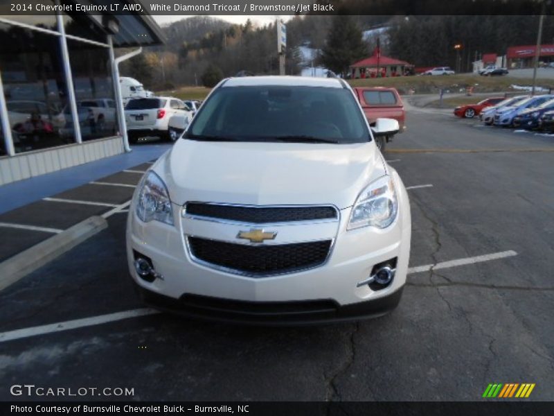 White Diamond Tricoat / Brownstone/Jet Black 2014 Chevrolet Equinox LT AWD