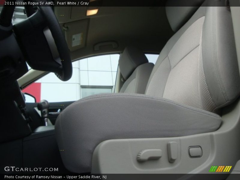Pearl White / Gray 2011 Nissan Rogue SV AWD