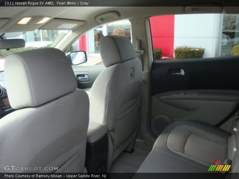 Pearl White / Gray 2011 Nissan Rogue SV AWD