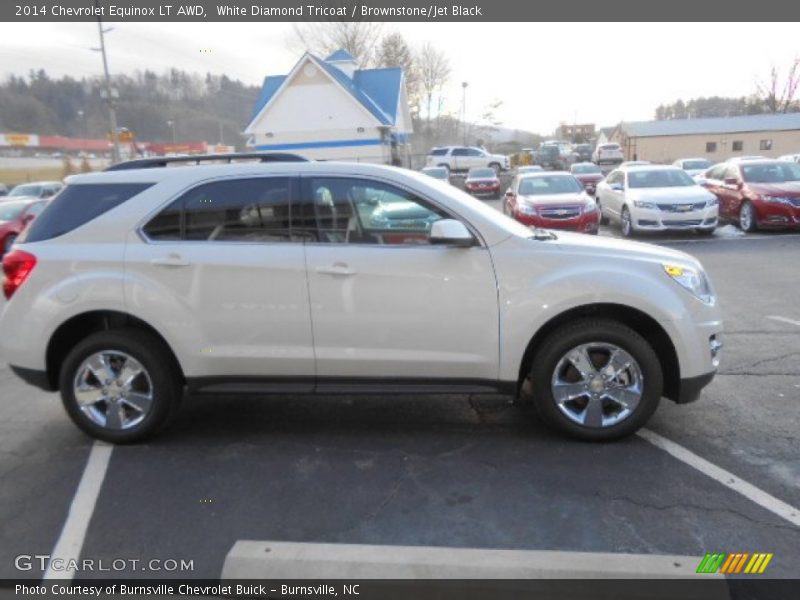 White Diamond Tricoat / Brownstone/Jet Black 2014 Chevrolet Equinox LT AWD