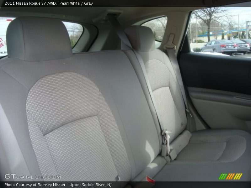 Pearl White / Gray 2011 Nissan Rogue SV AWD