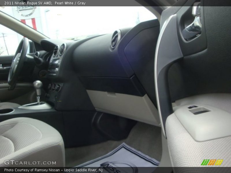 Pearl White / Gray 2011 Nissan Rogue SV AWD
