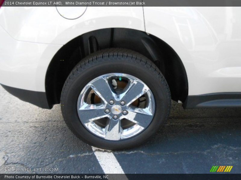 White Diamond Tricoat / Brownstone/Jet Black 2014 Chevrolet Equinox LT AWD