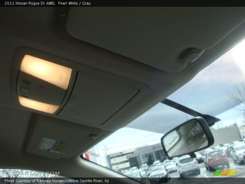 Pearl White / Gray 2011 Nissan Rogue SV AWD