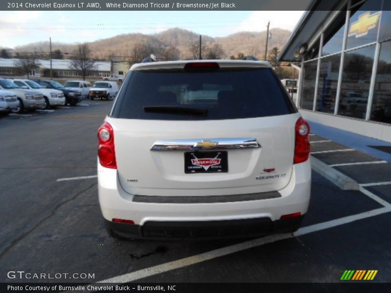 White Diamond Tricoat / Brownstone/Jet Black 2014 Chevrolet Equinox LT AWD