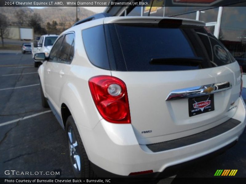 White Diamond Tricoat / Brownstone/Jet Black 2014 Chevrolet Equinox LT AWD