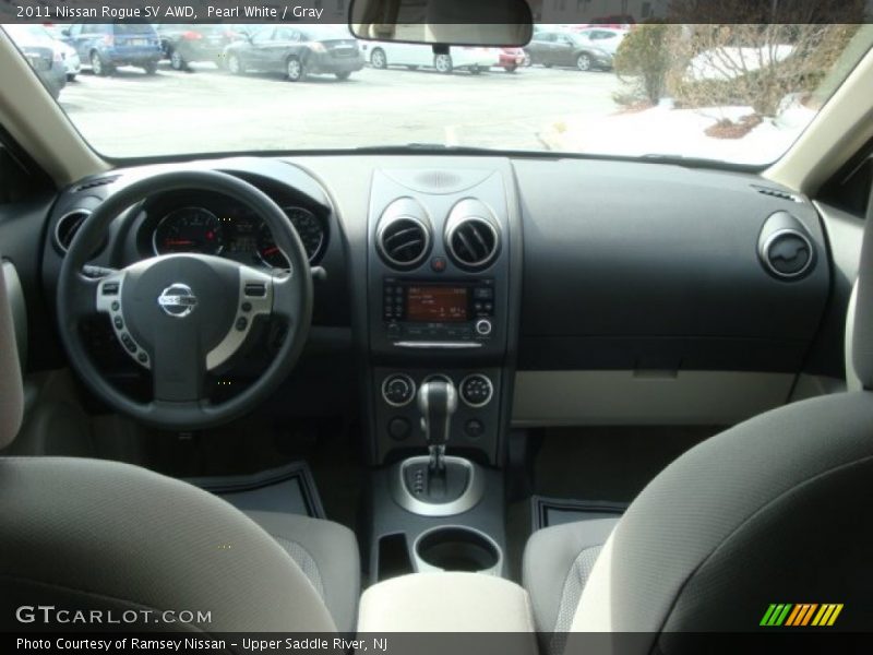 Pearl White / Gray 2011 Nissan Rogue SV AWD