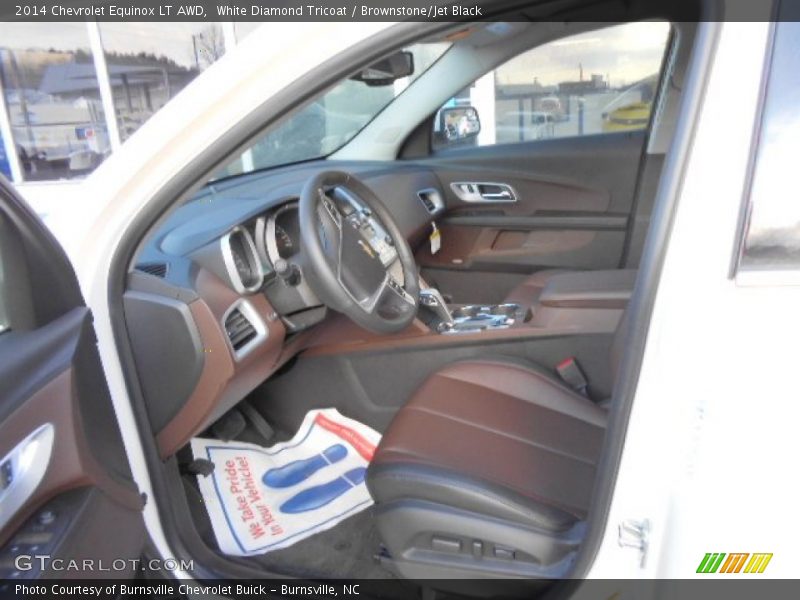 White Diamond Tricoat / Brownstone/Jet Black 2014 Chevrolet Equinox LT AWD