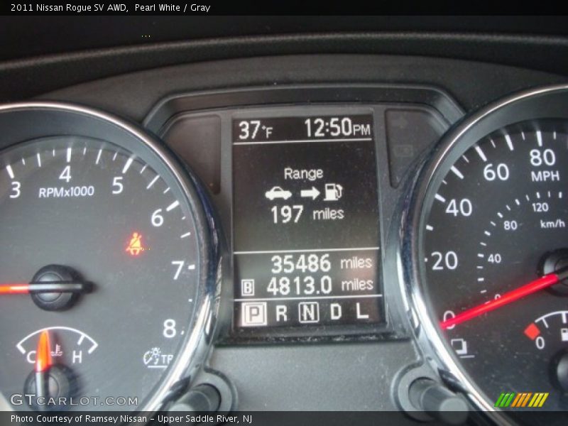 Pearl White / Gray 2011 Nissan Rogue SV AWD
