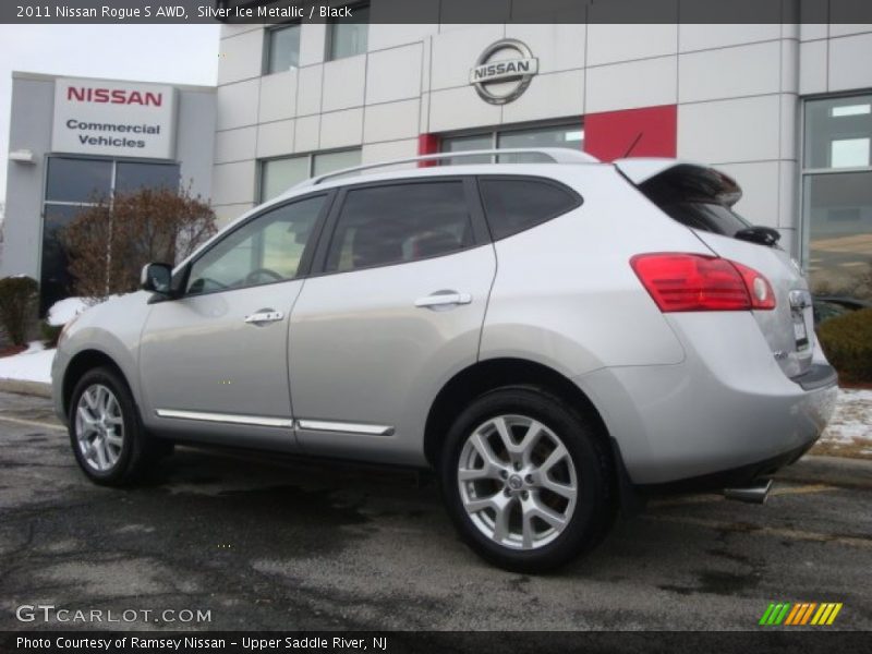 Silver Ice Metallic / Black 2011 Nissan Rogue S AWD