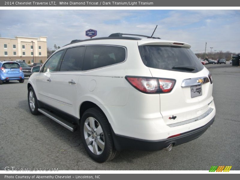 White Diamond Tricoat / Dark Titanium/Light Titanium 2014 Chevrolet Traverse LTZ