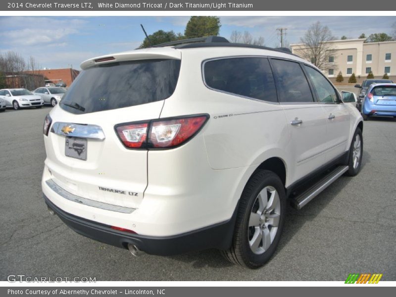 White Diamond Tricoat / Dark Titanium/Light Titanium 2014 Chevrolet Traverse LTZ