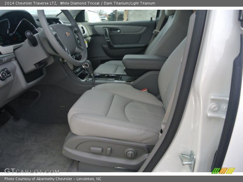 White Diamond Tricoat / Dark Titanium/Light Titanium 2014 Chevrolet Traverse LTZ