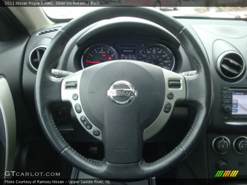 Silver Ice Metallic / Black 2011 Nissan Rogue S AWD