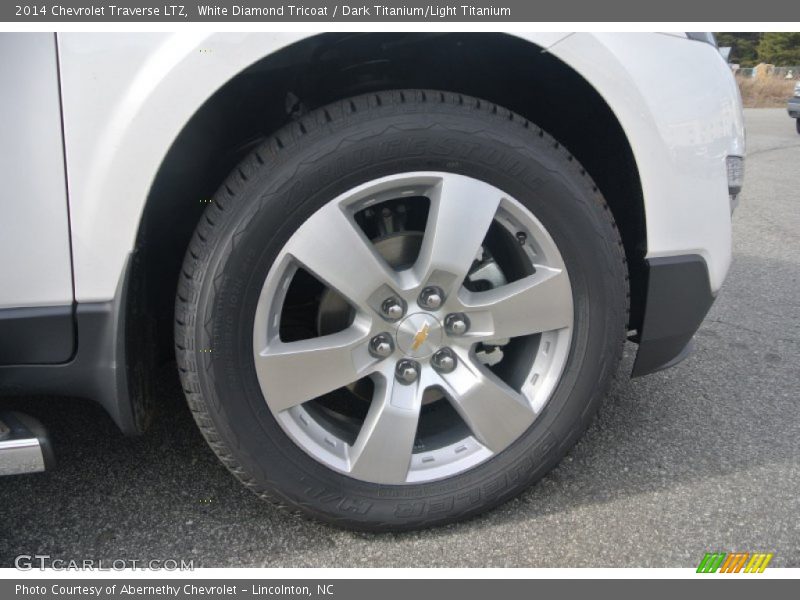 White Diamond Tricoat / Dark Titanium/Light Titanium 2014 Chevrolet Traverse LTZ