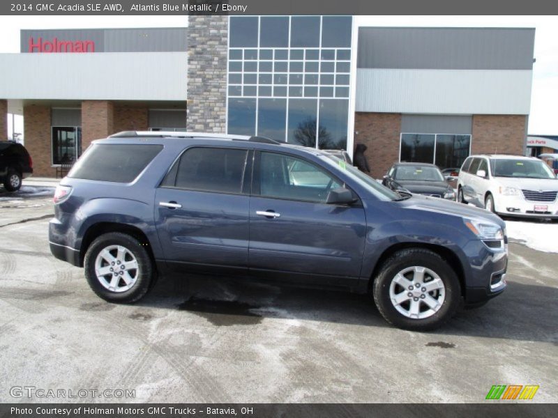 Atlantis Blue Metallic / Ebony 2014 GMC Acadia SLE AWD