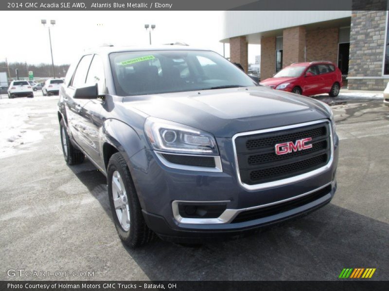 Atlantis Blue Metallic / Ebony 2014 GMC Acadia SLE AWD