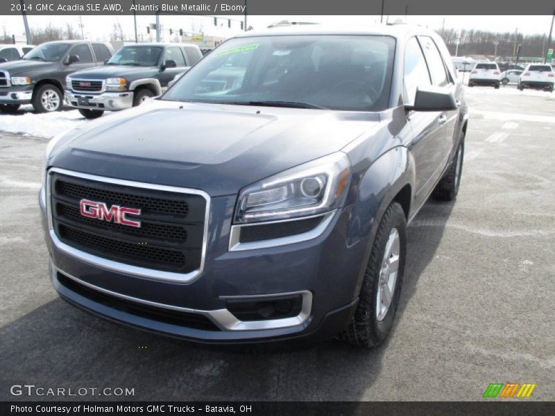 Atlantis Blue Metallic / Ebony 2014 GMC Acadia SLE AWD