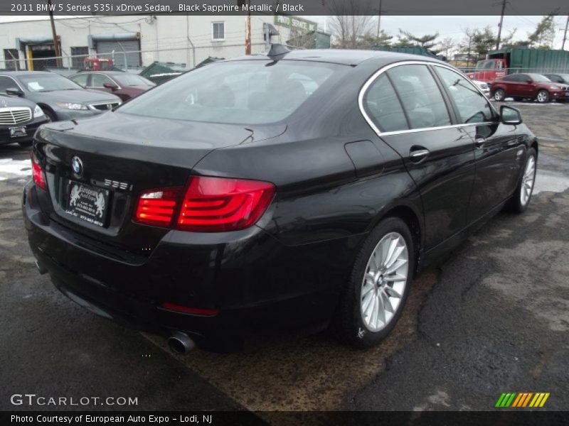 Black Sapphire Metallic / Black 2011 BMW 5 Series 535i xDrive Sedan