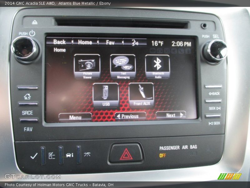 Atlantis Blue Metallic / Ebony 2014 GMC Acadia SLE AWD