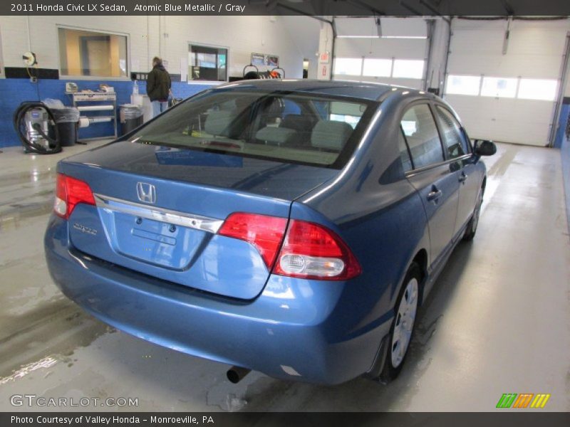 Atomic Blue Metallic / Gray 2011 Honda Civic LX Sedan