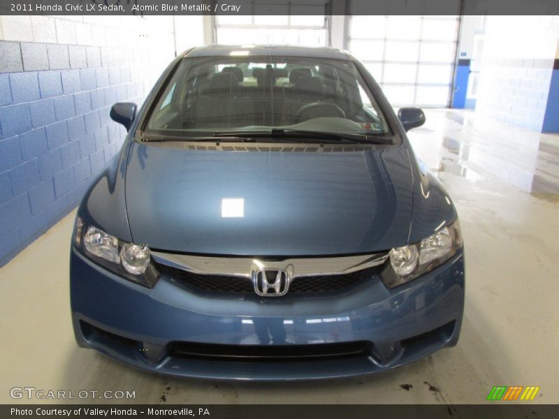 Atomic Blue Metallic / Gray 2011 Honda Civic LX Sedan