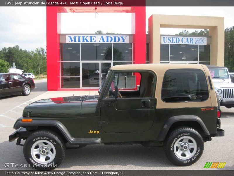 Moss Green Pearl / Spice Beige 1995 Jeep Wrangler Rio Grande 4x4
