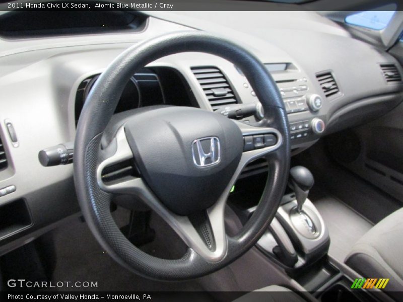 Atomic Blue Metallic / Gray 2011 Honda Civic LX Sedan