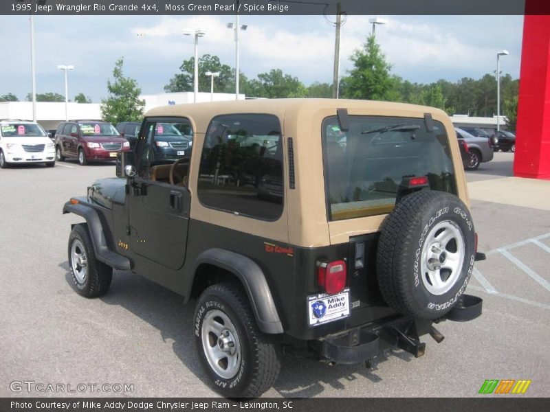 Moss Green Pearl / Spice Beige 1995 Jeep Wrangler Rio Grande 4x4