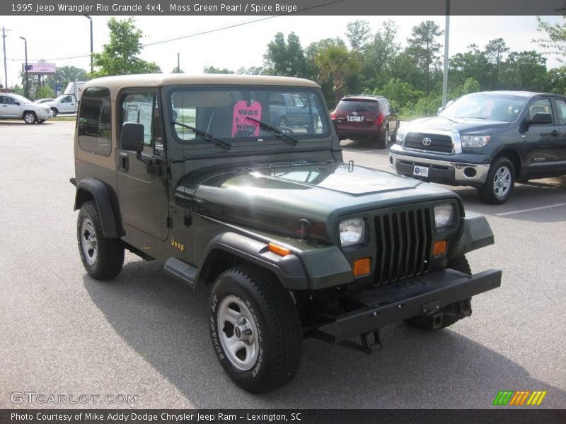 Moss Green Pearl / Spice Beige 1995 Jeep Wrangler Rio Grande 4x4