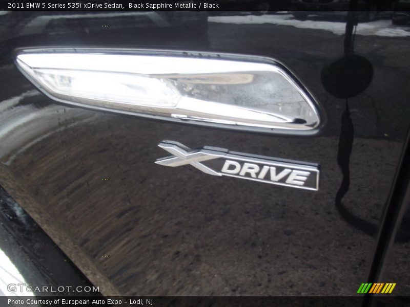 Black Sapphire Metallic / Black 2011 BMW 5 Series 535i xDrive Sedan