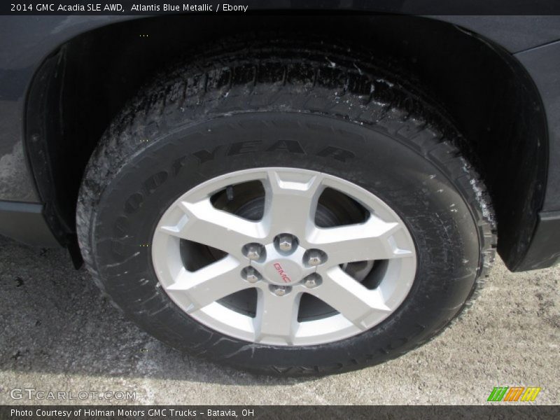 Atlantis Blue Metallic / Ebony 2014 GMC Acadia SLE AWD