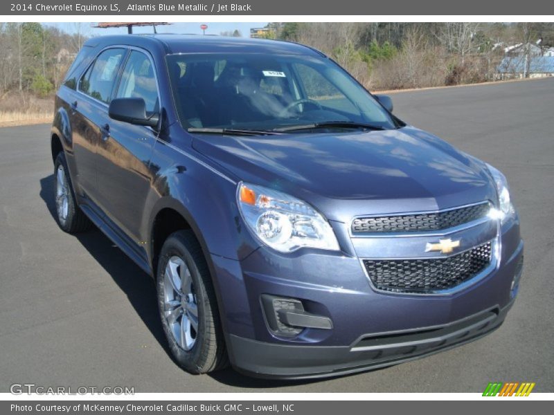 Atlantis Blue Metallic / Jet Black 2014 Chevrolet Equinox LS