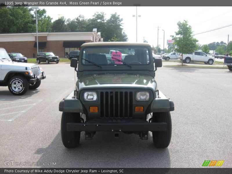 Moss Green Pearl / Spice Beige 1995 Jeep Wrangler Rio Grande 4x4