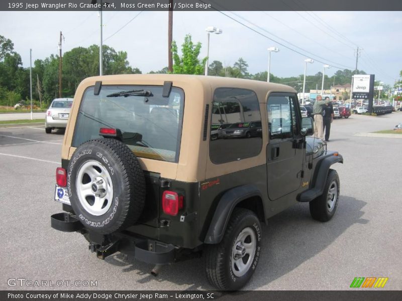 Moss Green Pearl / Spice Beige 1995 Jeep Wrangler Rio Grande 4x4