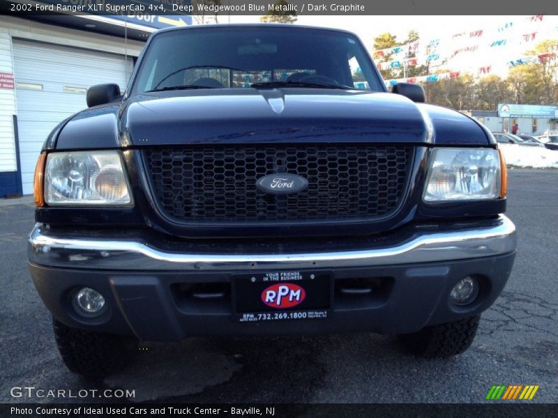 Deep Wedgewood Blue Metallic / Dark Graphite 2002 Ford Ranger XLT SuperCab 4x4