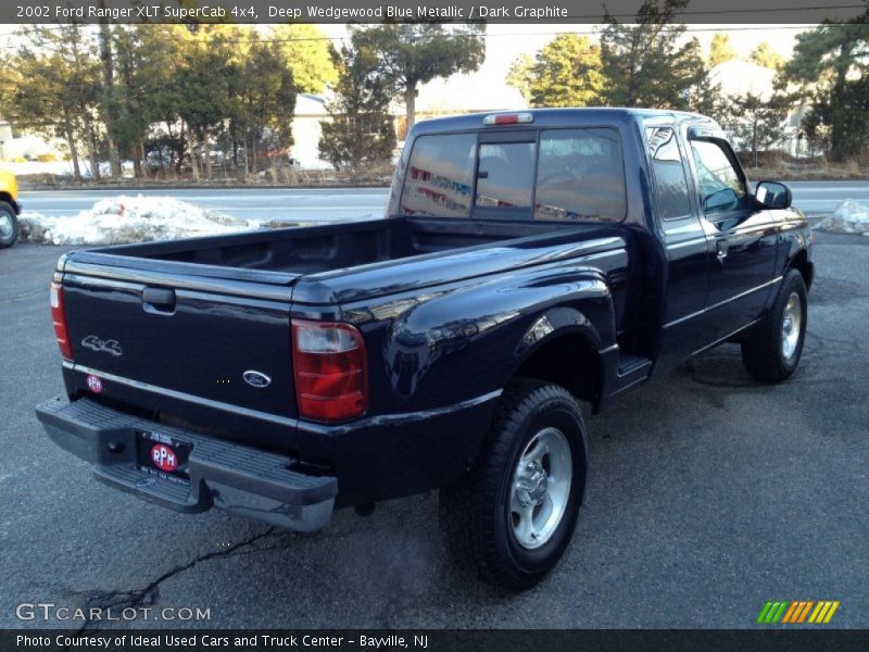 Deep Wedgewood Blue Metallic / Dark Graphite 2002 Ford Ranger XLT SuperCab 4x4