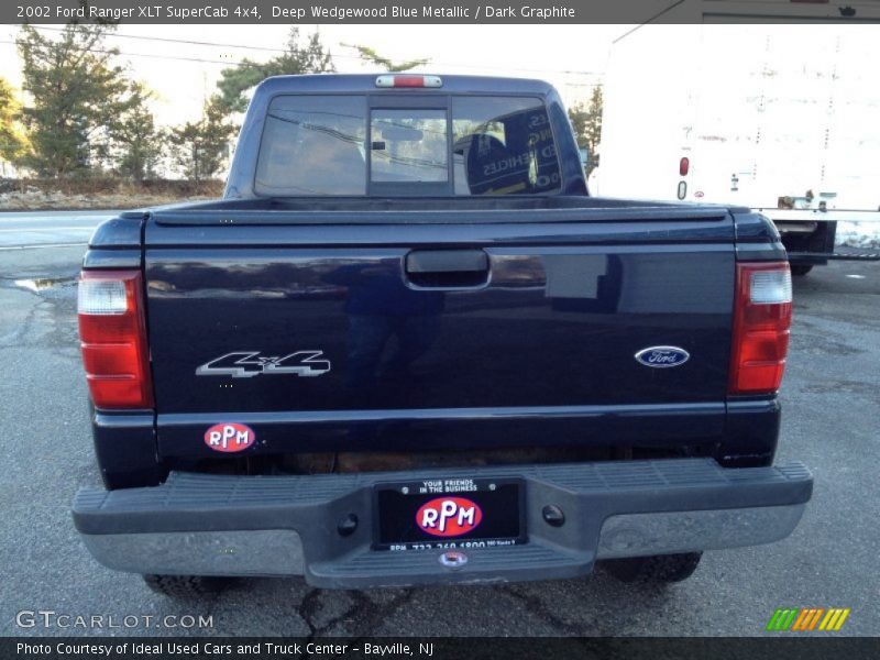 Deep Wedgewood Blue Metallic / Dark Graphite 2002 Ford Ranger XLT SuperCab 4x4