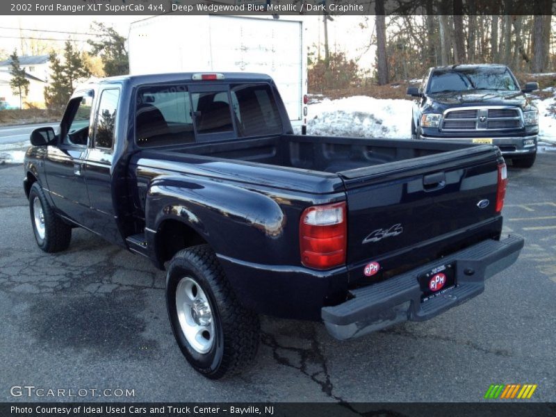 Deep Wedgewood Blue Metallic / Dark Graphite 2002 Ford Ranger XLT SuperCab 4x4
