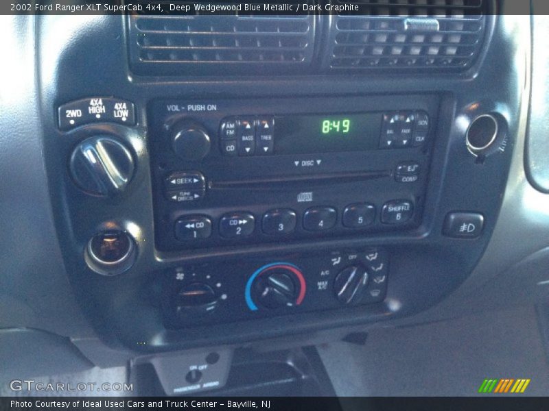 Controls of 2002 Ranger XLT SuperCab 4x4
